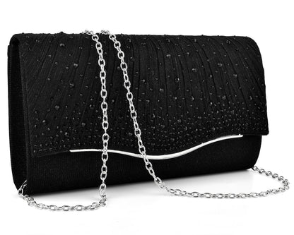 TINDTOP Clutch Purses for Women Evening Handbags for Formal Wedding Party Cocktail Prom Crossbody Shoulder Envelope Bag