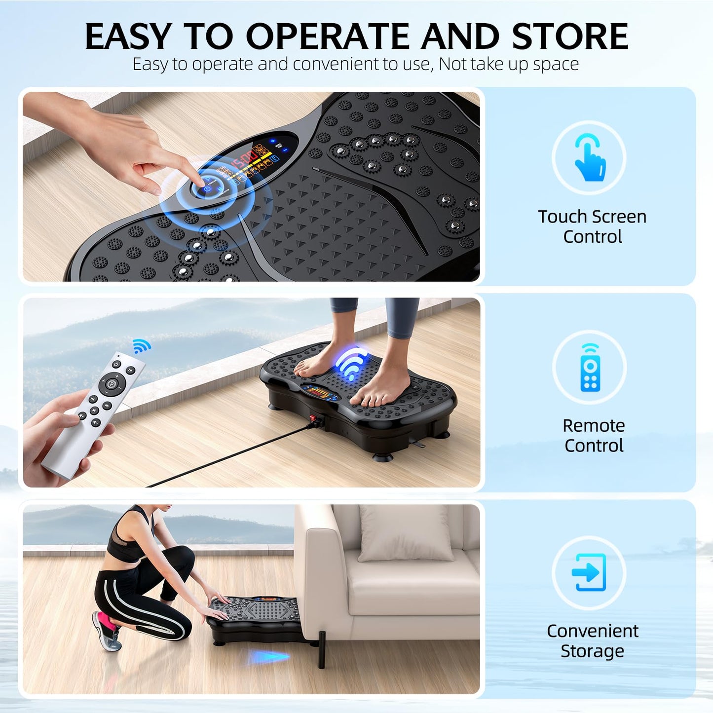 Vibration Plate Exercise Machine,Whole Body Vibration Plate Machine Vibration Plate for Lymphatic Drainage,Body Vibration Exercise Machine,Shaping Wellness Home Gyms Workout.