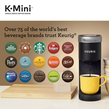 Keurig K-Mini Single Serve K-Cup Pod Coffee Maker, 6 to 12oz Brew size, with Cord Storage, Perfect for Small Spaces, Black