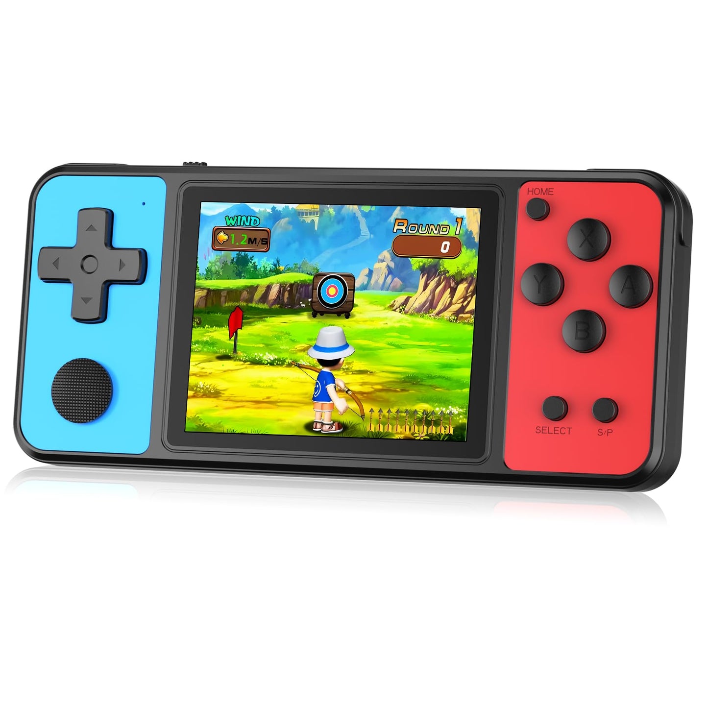 KAVOYI 32 Bit Handheld Games for Kids Built-in 139 Video Games,3.0" IPS Screen Rechargeable Portable Arcade Gaming Player,Electronic Toys for Boys Girls Birthday Xmas Gift Blue-Red