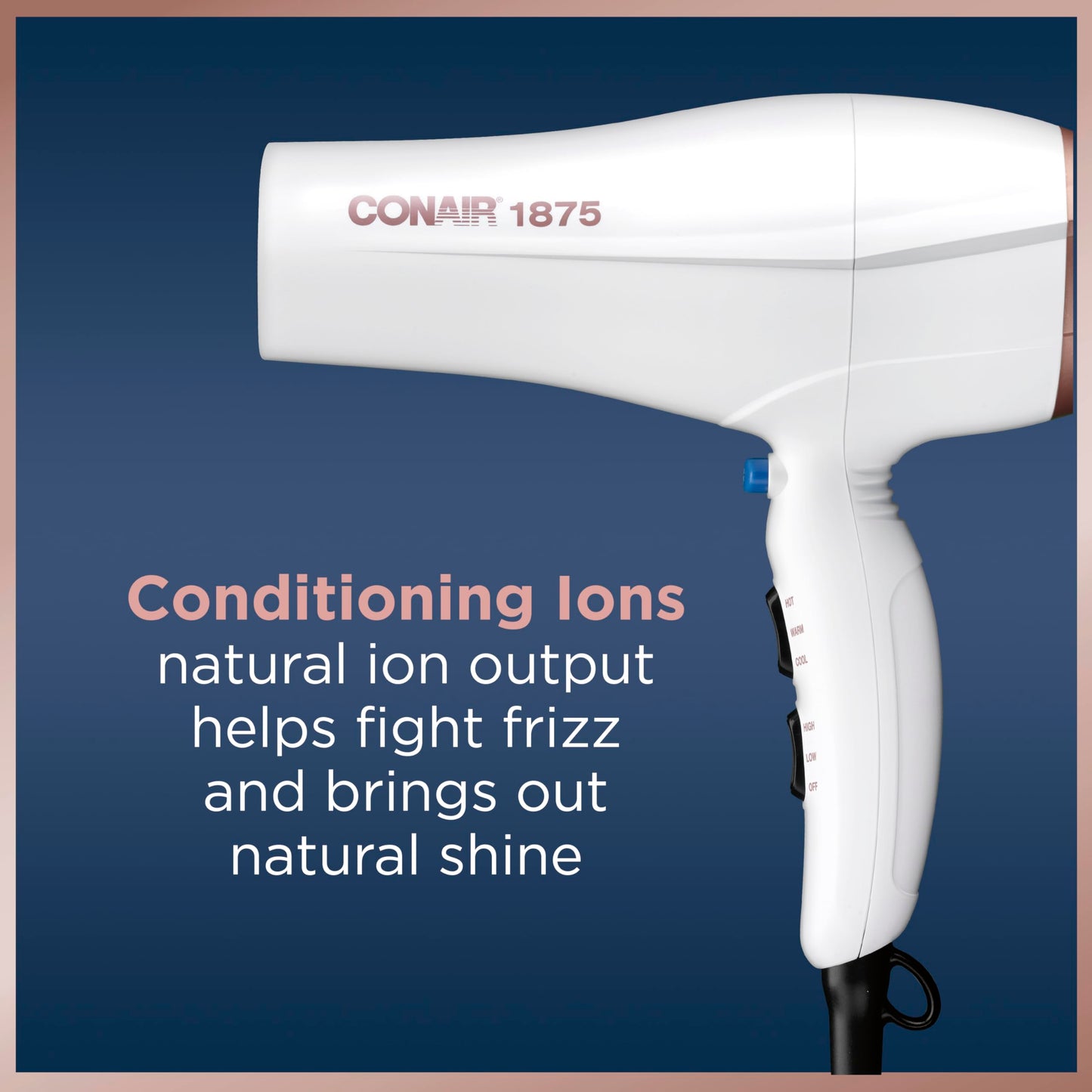 Conair Double Ceramic Hair Dryer with Diffuser | Blow Dryer with Ionic Conditioning | Includes Diffuser and Concentrator | Amazon Exclusive