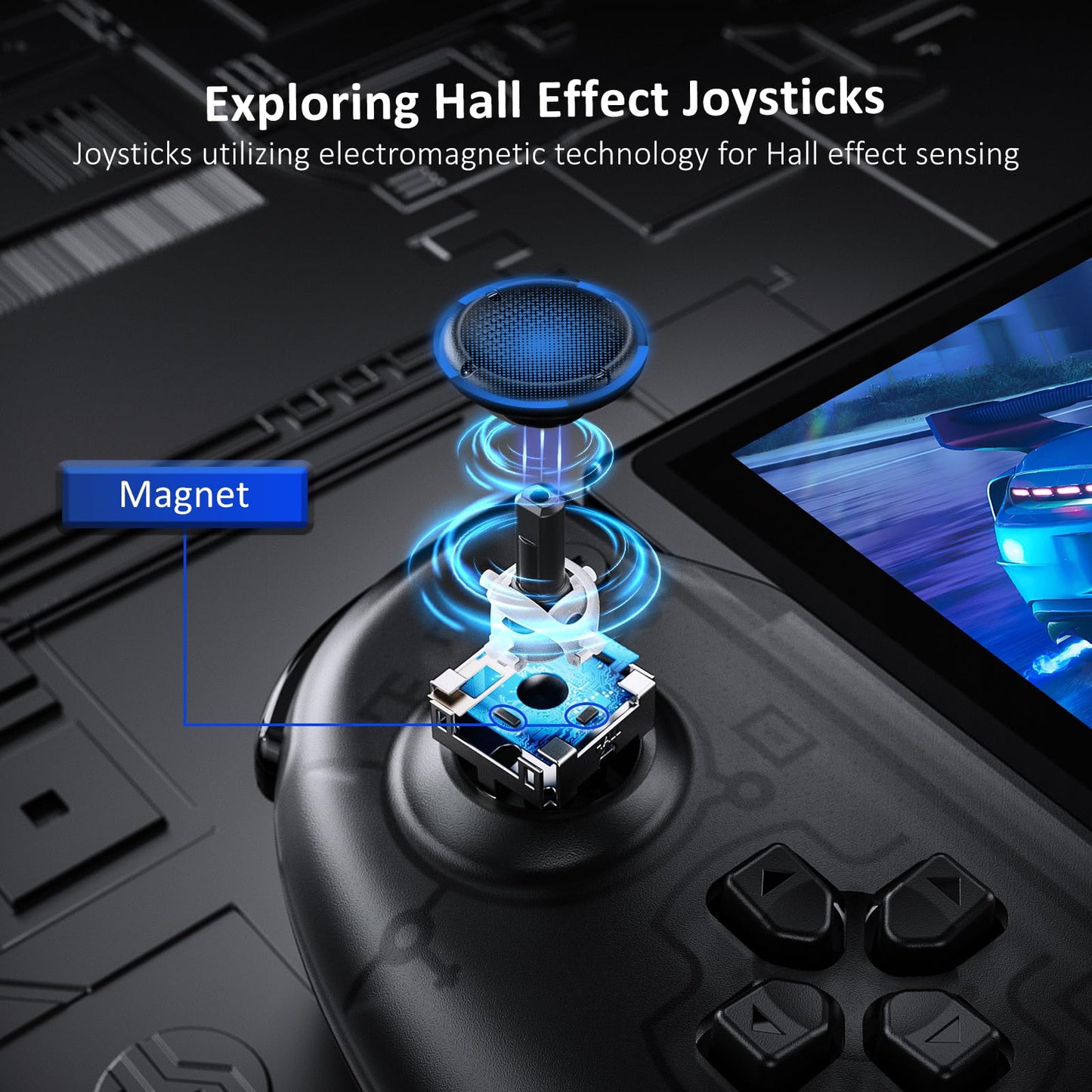 NexiGo Hall Effect Gripcon with Kickstand and HDMI Out for TV Docking, Hall Sensing Joystick for Switch/Switch OLED, Handheld Mode, 4K/1080P Supported HDMI and USB 3.0 Port, Black