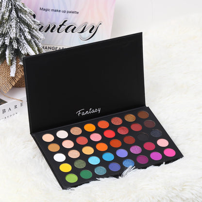 Highly Pigmented Eye Makeup Palette, Matte Shimmer Metallic Eyeshadow Pallet Long Lasting Blendable Natural Colors Make Up Eye Shadows Cosmetics Gift Kit