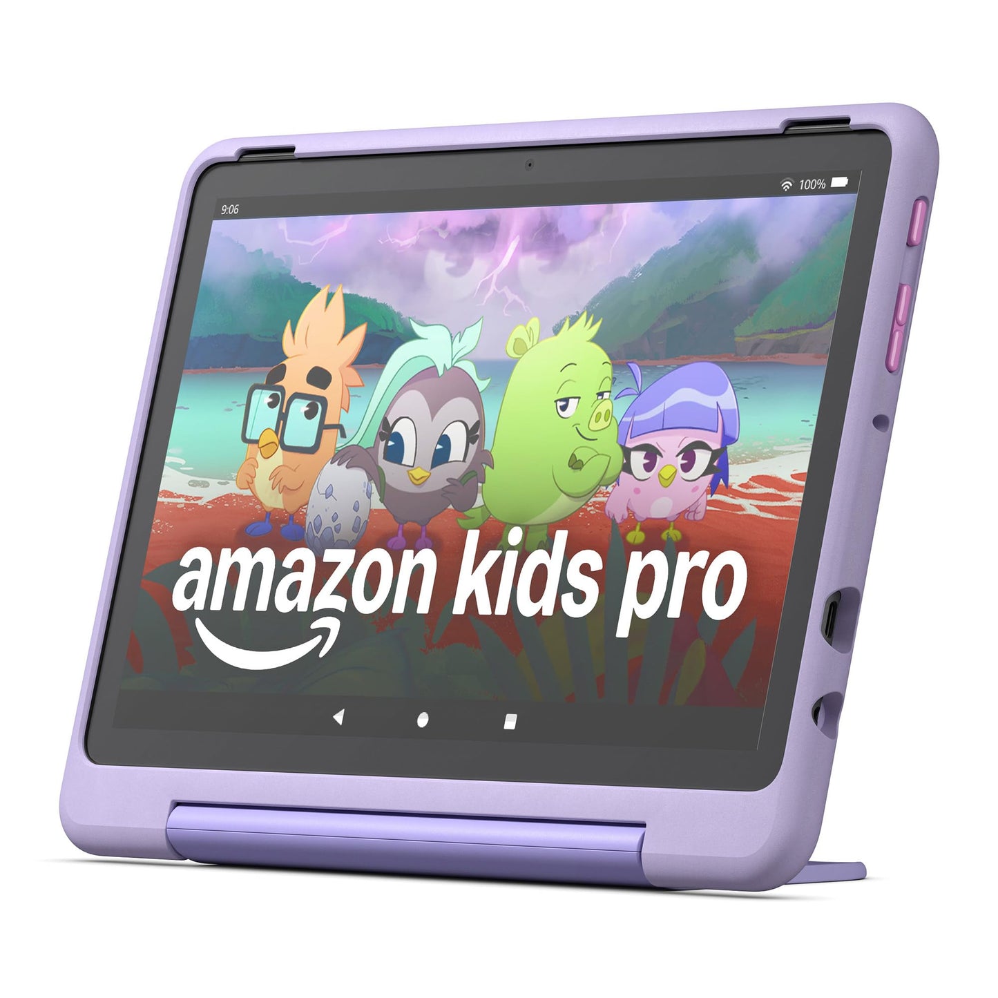 Amazon Fire HD 10 Kids Pro tablet (newest model) ages 6-12. Bright 10.1" HD screen, includes ad-free content, robust parental controls, 13-hr battery and slim case for older kids, 32 GB, Happy Day