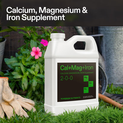 VIVOSUN Cal+Mag+Iron (2-0-0), Calcium, Magnesium & Iron Supplement, Liquid Nutrient Fertilizer for All Plants, Concentrated Plant Food for Soil/Soilless Cultivation, Hydroponics, 1 Quart