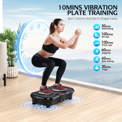 Vibration Plate Exercise Machine,Whole Body Vibration Plate Machine Vibration Plate for Lymphatic Drainage,Body Vibration Exercise Machine,Shaping Wellness Home Gyms Workout.