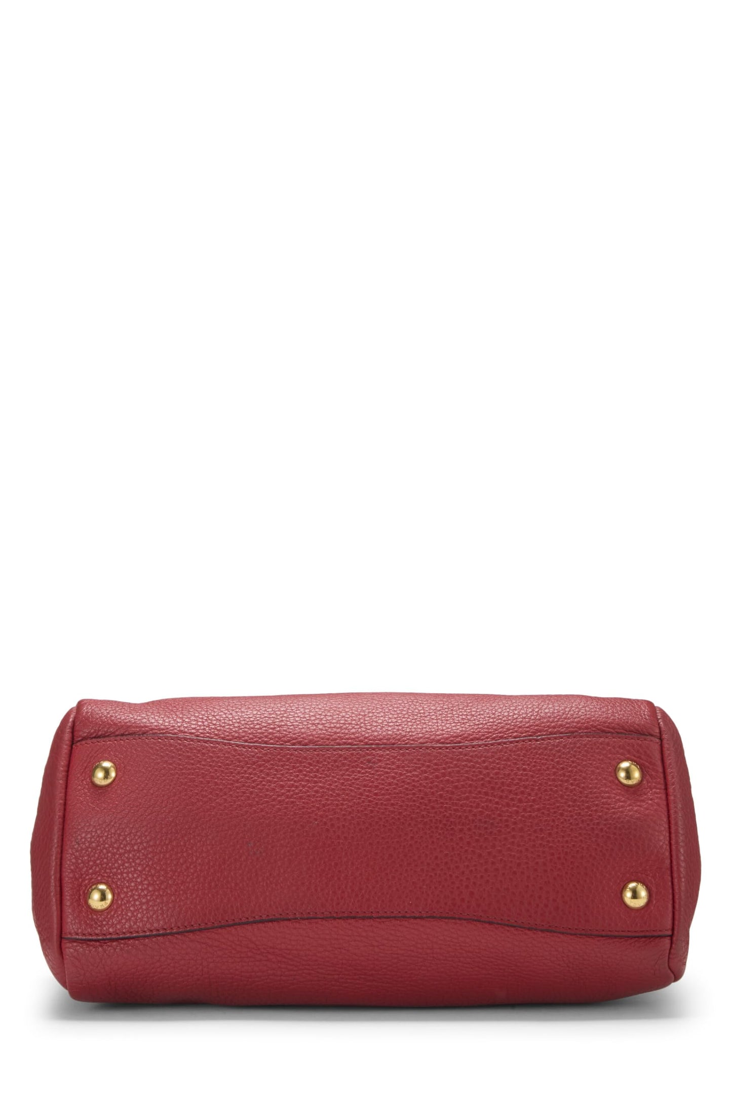 Prada, bolso convertible pequeño Vitello Daino de segunda mano, rojo