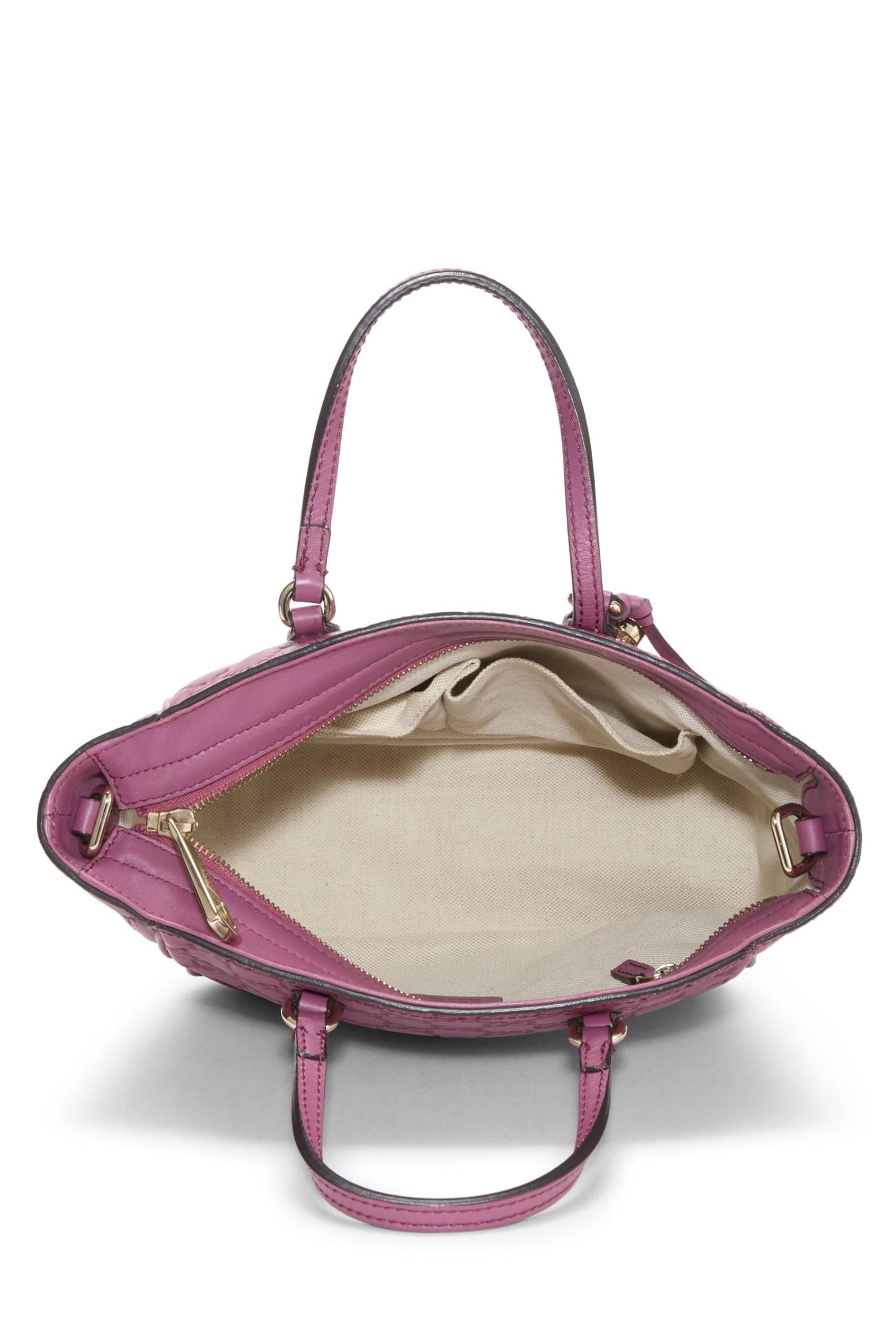 Gucci, Pre-Loved Purple Guccissima Bree Top Handle Tote Small, Purple