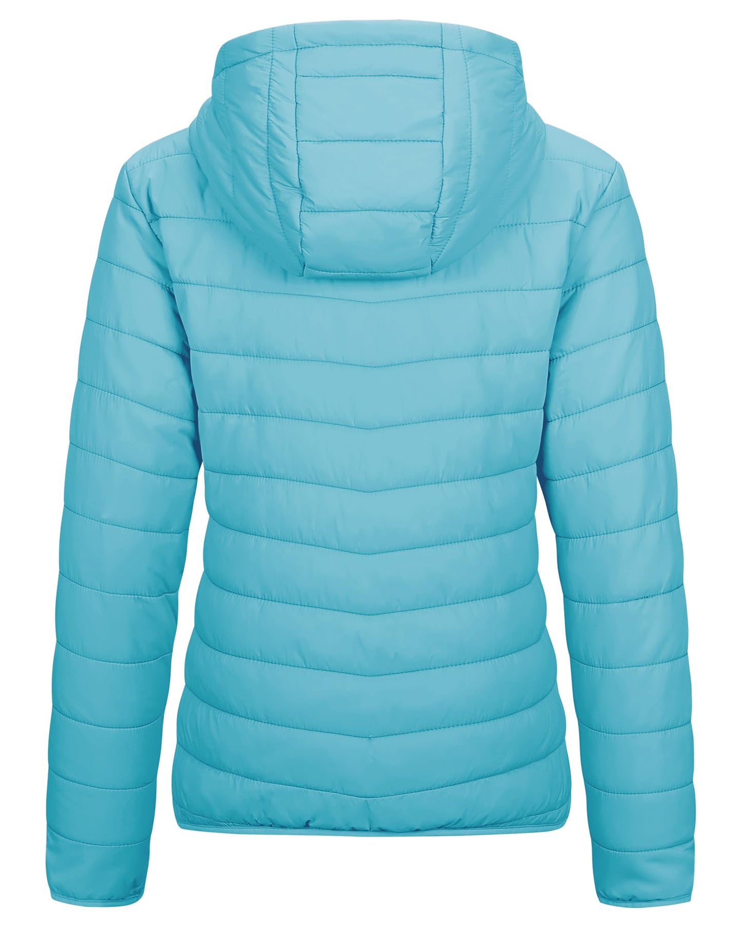 Outdoor Ventures Women's Packable Lightweight Full-Zip Puffer Jacket with Hood Quilted Winter Coat