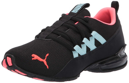 PUMA Womens Riaze Prowl Cross Trainer, PUMA Womens Black-Ignite Pink-Aquamarine, 5.5