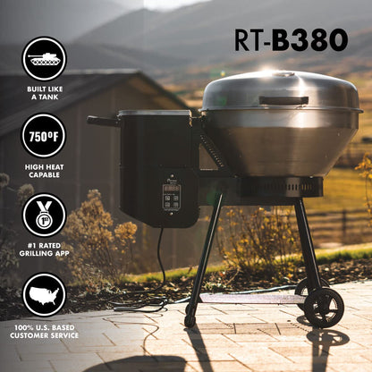 recteq Pellet Grill RT-B380 Bullseye, Electric Pellet Smoker Grill, BBQ Grill, Outdoor Grill, Electric Smokers, Wood Pellet Smoker Uses 100% Wood Pellets, Ribs, Brisket, Chicken, Grill, Sear, Smoke