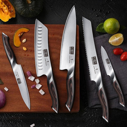 HOSHANHO Knife Set with Magnetic Knife Holder, 6 Pieces Japanese AUS-10 High Carbon Stainless Steel Kitchen Knife Set, Ultra Sharp Professional Chef Knives Sets