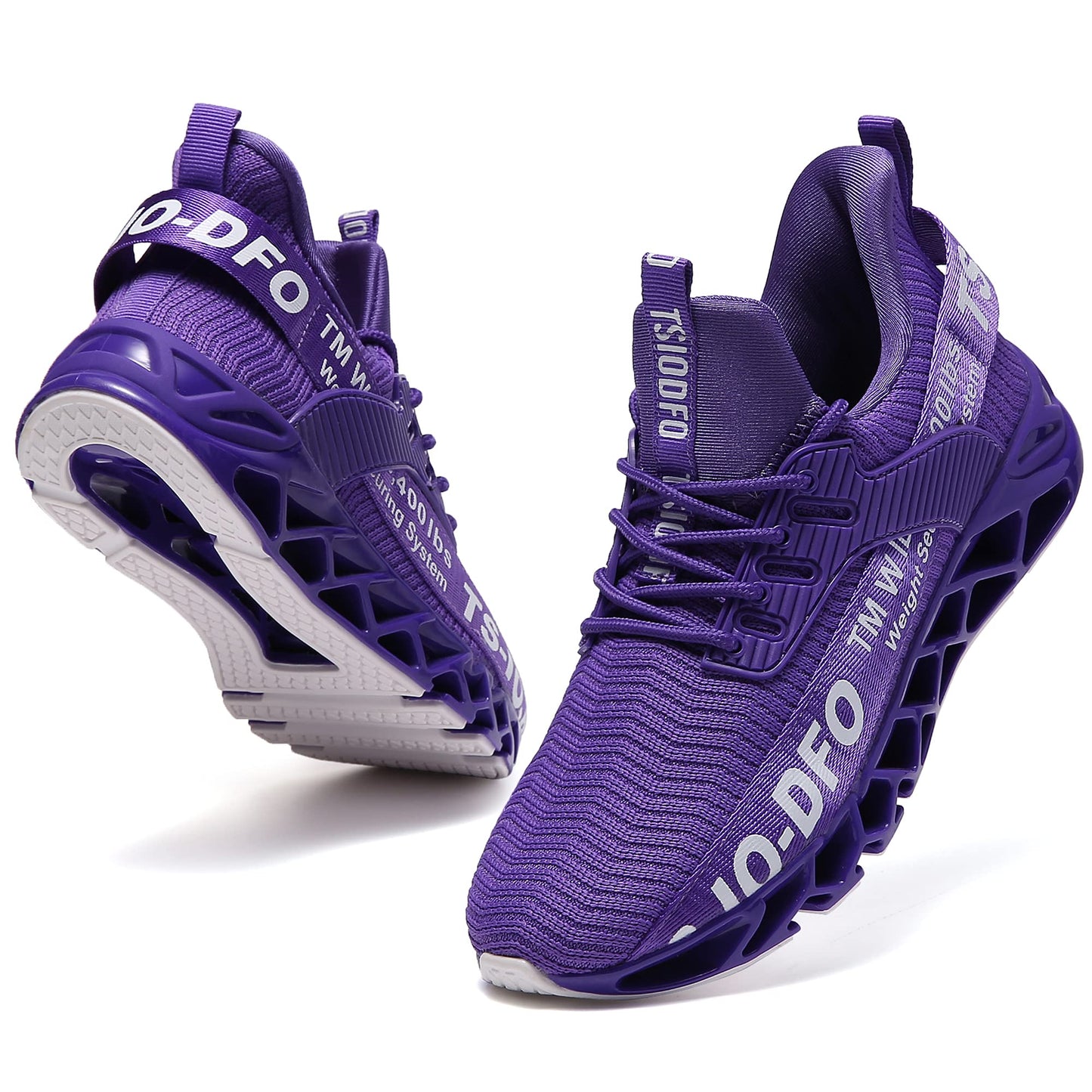 FRSHANIAH Sneakers for Women Slip On Running Shoes Blade Tennis Walking Shoes Fashion Sneaker Gym Workout Shoes Purple Size 9