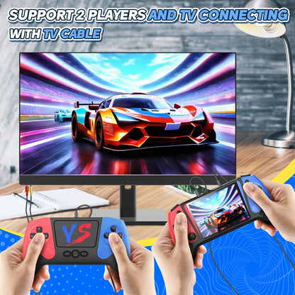 Handheld Game Console, Portable Video Game Console with 500 Retro Games, 3.5" HD Screen, Rechargeable Battery, Support 2 Players and Hook Up to TV, Christmas Birthday Gift for Adults Kids 4-12