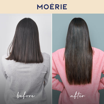 Moerie Shampoo and Conditioner Plus Hair Mask and Spray Mega Pack – The Ultimate Growth Care – For Longer, Thicker, Fuller Hair - Volumizing Products – Paraben & Silicone Free (Set of 4)