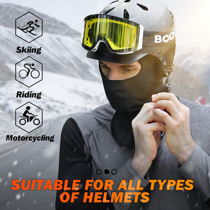 GXCROR Ski Mask Breathable Balaclava Windproof Winter Thermal Face Cover for Cold Weather Skiing Motorcycle for Men and Women Black