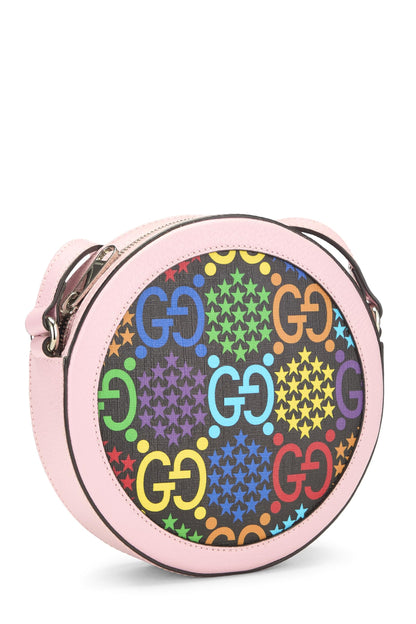 Gucci, Pre-Loved Multicolor GG Supreme Psychedelic Crossbody, Pink