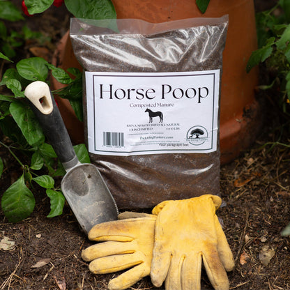 Horse Poop, 100% Natural Aged Unpasteurized Composted Manure and Sifted Premium Garden Fertilizer for Plants, Compost Tea and Mushroom Substrate