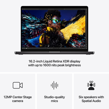 Apple 2024 MacBook Pro Laptop with M4 Max, 16‑core CPU, 40‑core GPU: Built for Apple Intelligence, 16.2-inch Liquid Retina XDR Display, 128GB Unified Memory, 4TB SSD Storage; Space Black - Z1FT000DA