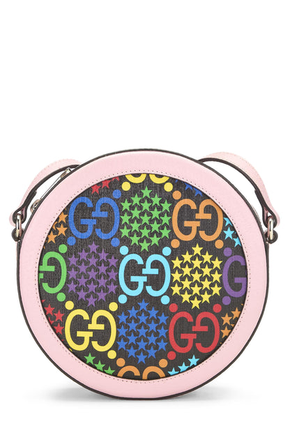 Gucci, Pre-Loved Multicolor GG Supreme Psychedelic Crossbody, Pink