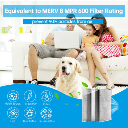 UBeesize 20x25x1 Reusable Electrostatic Air Filter HVAC AC Furnace Filter,MERV 8,Washable, Lasts a Lifetime,Permanent Air Filter,Breathe Fresher,Home And Office(Actual Size:19.75x24.65x0.82 Inch)