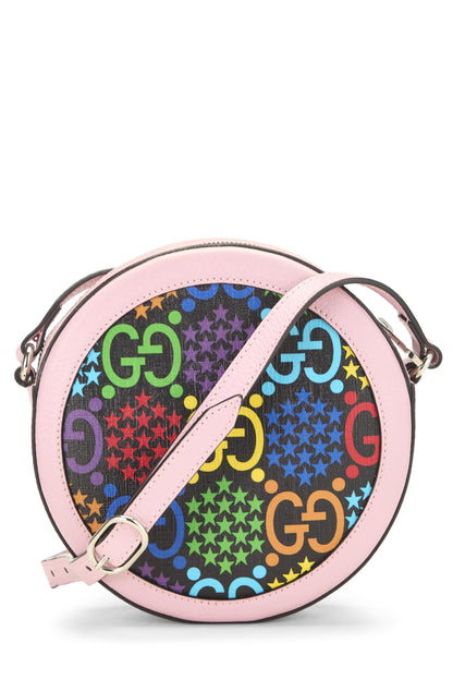 Gucci, Pre-Loved Multicolor GG Supreme Psychedelic Crossbody, Pink