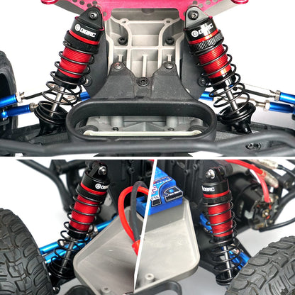 OGRC Oil Shock Absorber RC Shock Absorber Damper Set for 1/10 Traxxas Slash 2WD/4X4 Hoss Rustler 4X4 VXL Bandit Nitro Stampede Upgrades Replace of 5862 (Black Red)