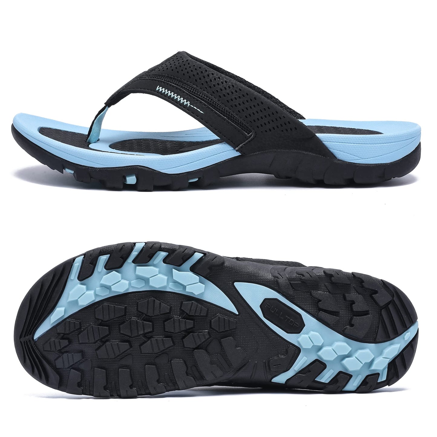 Pulltop Flip Flops for Men, Mens Thong Sandals Waterproof Shower Sandals Summer Outdoor Slippers Non Slip Beach Sandals for Men