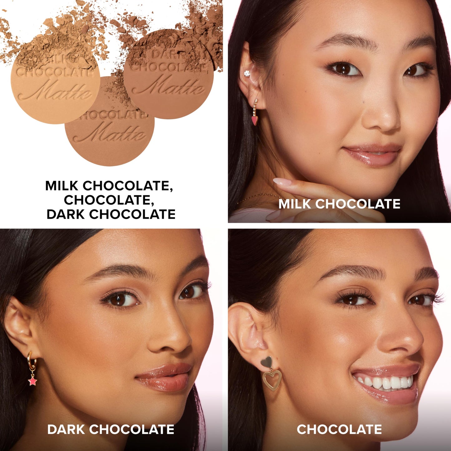 Too Faced Chocolate Soleil Matte Bronzer | Long Lasting + Cruelty Free, 0.28 Ounce, Milk Chocolate