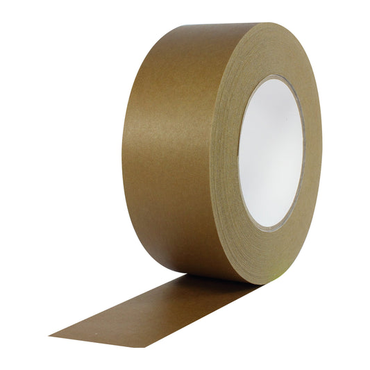 ProTapes Pro 184HD Rubber High Tensile Kraft Flatback Carton Sealing Tape with Paper Backing, 7 mils Thick, 55yds (50m) Length x 2" (48mm) Width, Dark Brown (Pack of 1)