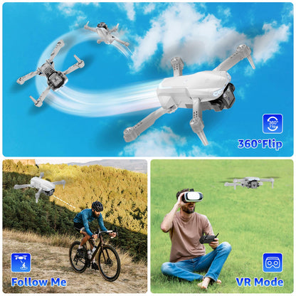 X-shop Drone with Camera for Kids & Adults, 1080P HD Mini FPV Drones with Altitude Hold, One-Key Take Off/Landing, Headless Mode, 360° Flips, Speed Adjustment, Toys Gifts for Boys Girls, Beginner