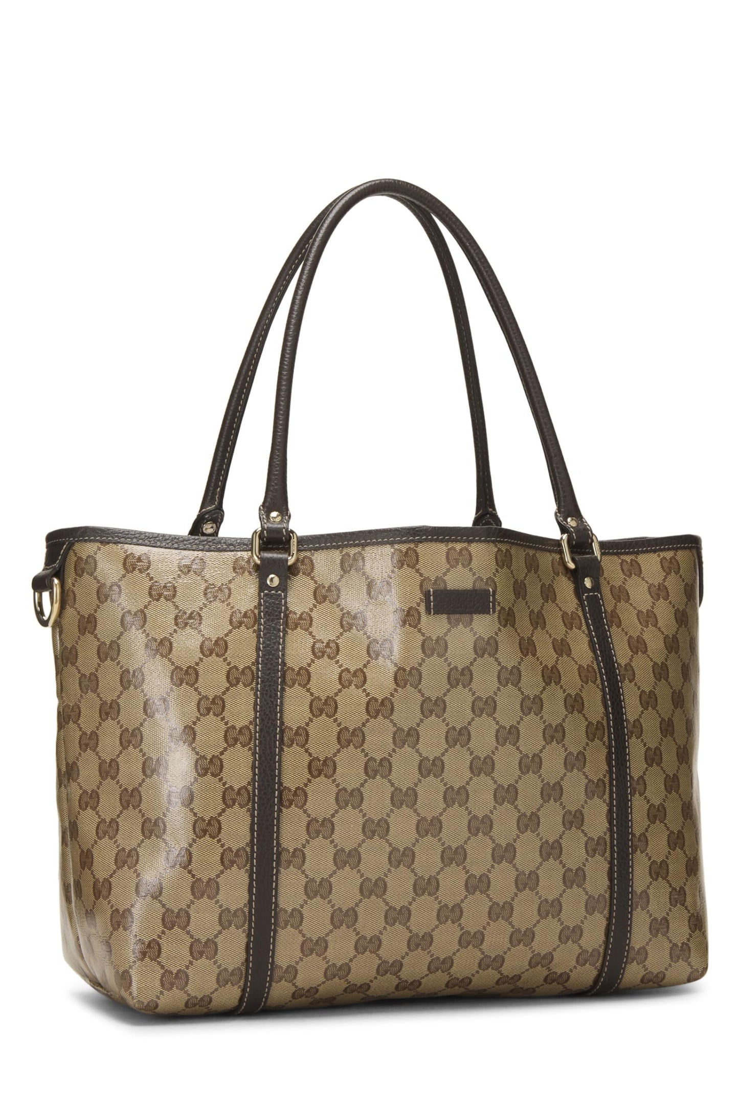 Gucci, Pre-Loved Original GG Crystal Canvas Joy Tote, Brown