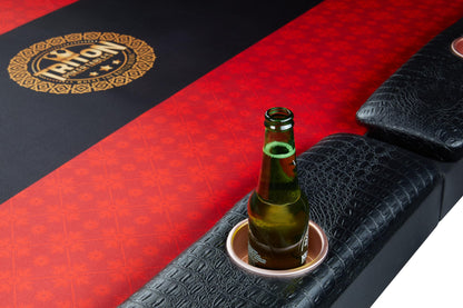 Triton Premium Poker Table for 10 Players - Foldable and Long-Lasting Poker Table, Luxurious Vegas Style Casino Experience at Home