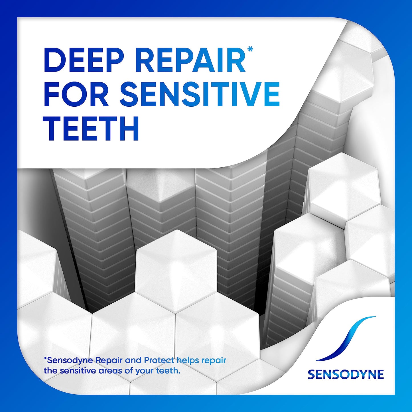 Sensodyne Repair and Protect Whitening Toothpaste, Toothpaste for Sensitive Teeth and Cavity Prevention, 3.4 oz (Pack of 4)