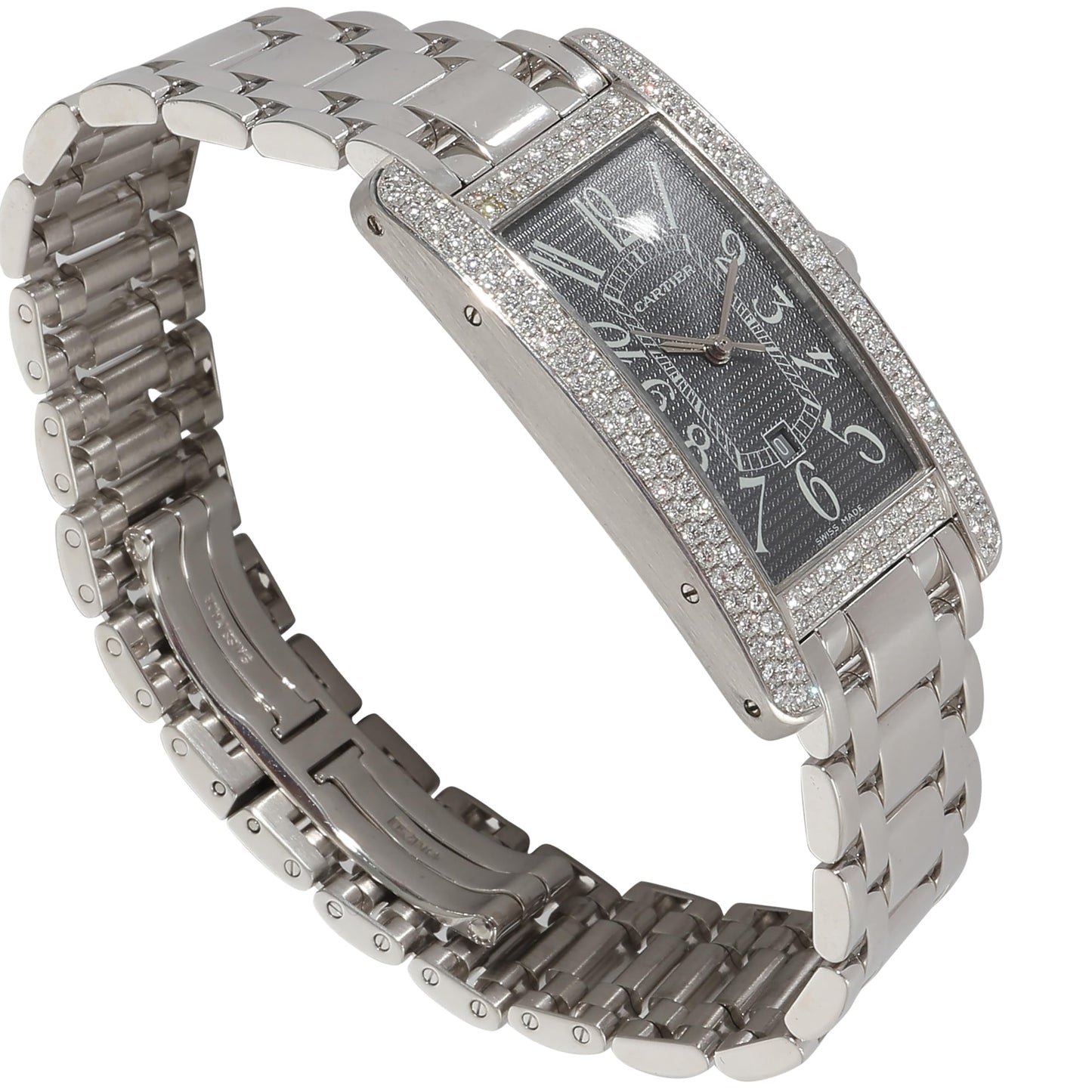 Cartier, Pre-Loved Tank Americaine de Cartier Watch, 7.00, 18K White Gold