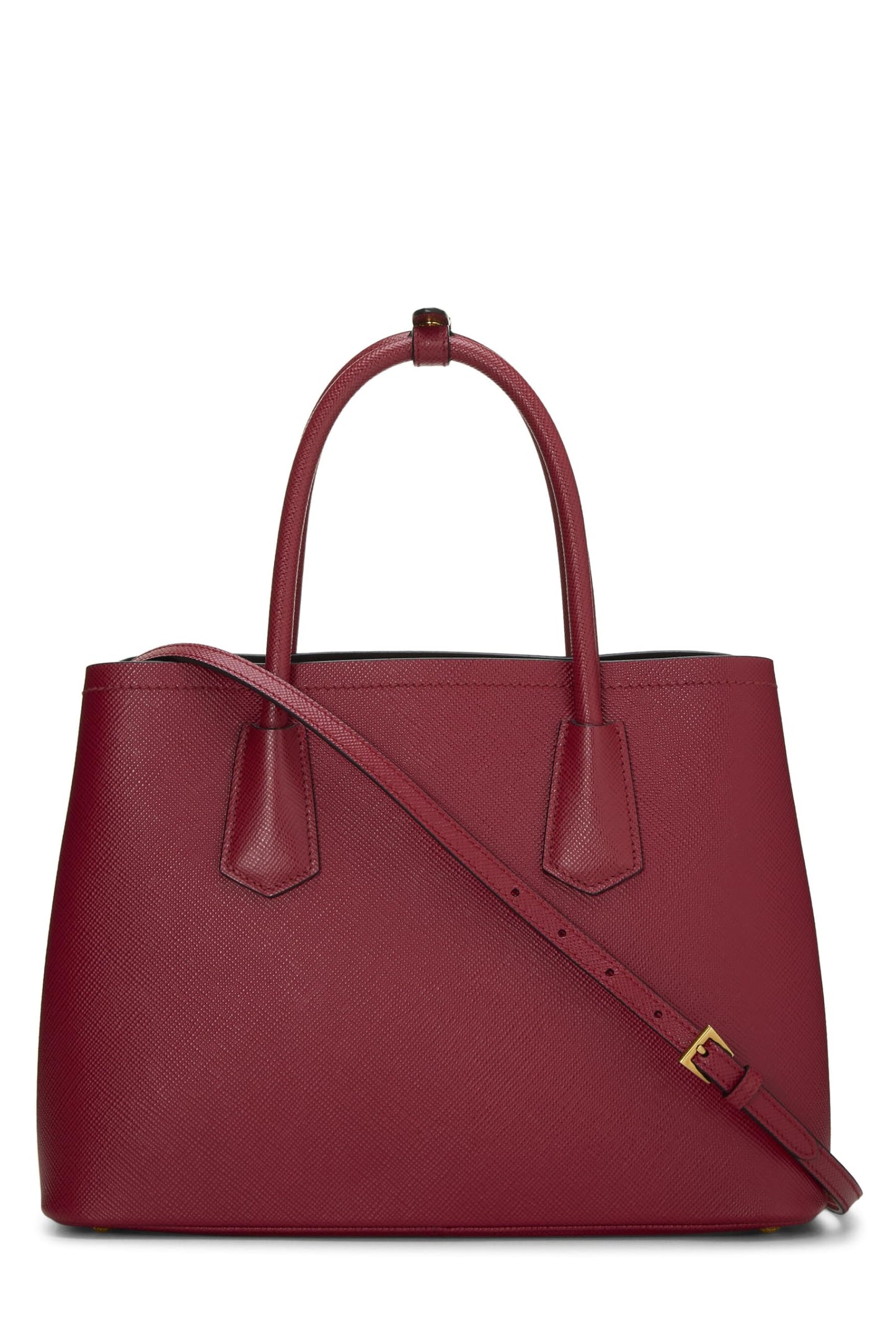 Prada, Pre-Loved Red Saffiano Leather Cuir Double Tote Medium, Red