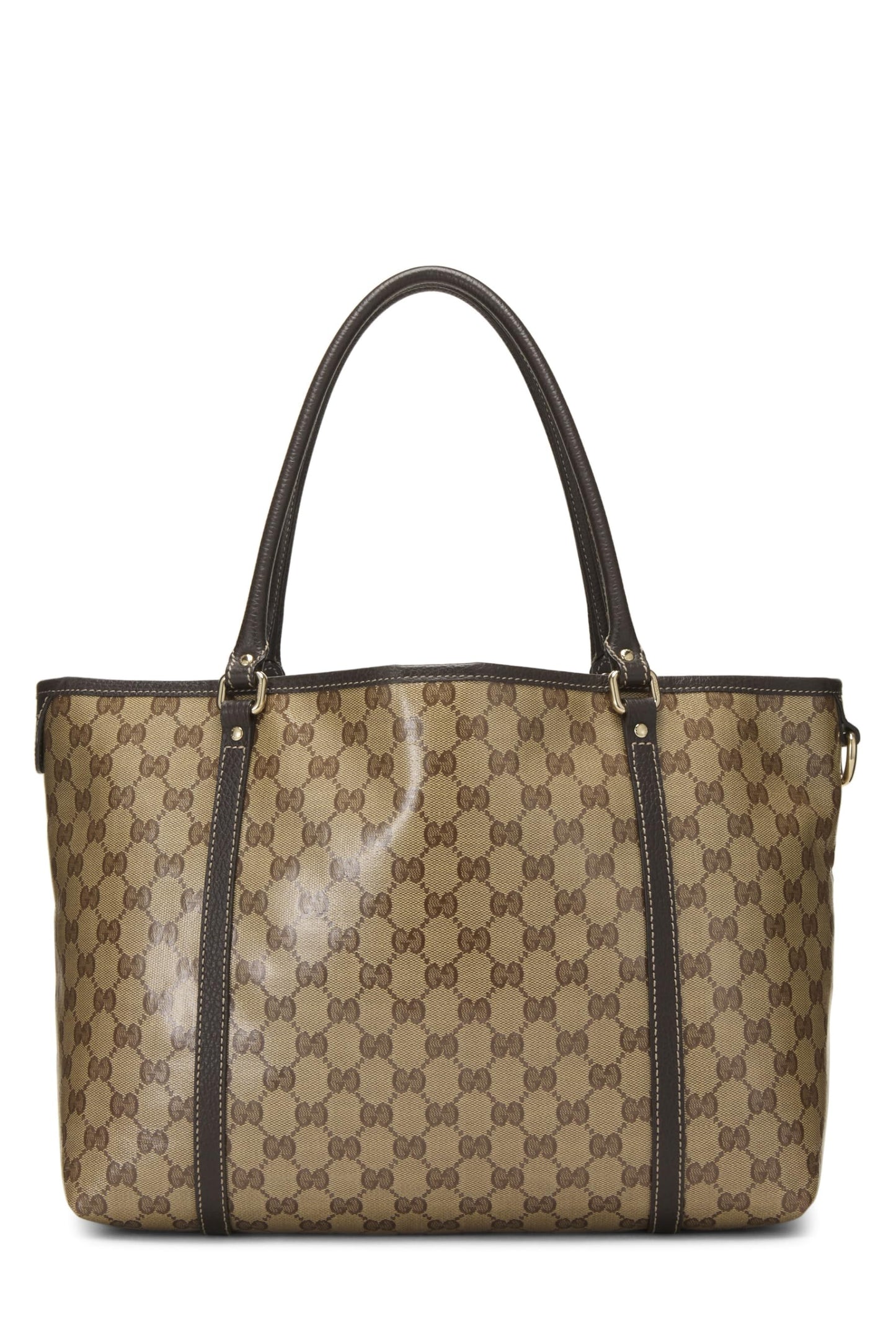 Gucci, Pre-Loved Original GG Crystal Canvas Joy Tote, Brown