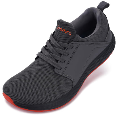 Joomra Wide Toe Box Road Running Shoes for Men Size 11 Outdoor Gym Walking Jogging Cushioning Athletic Zero Drop Tennis Sneakers Dark Grey 45