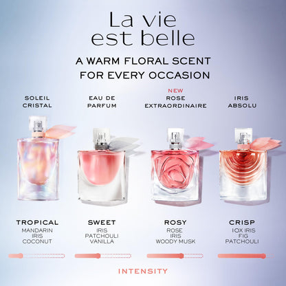 Lancôme La Vie Est Belle Eau de Parfum - Long Lasting Fragrance with Notes of Iris, Earthy Patchouli, Warm Vanilla & Spun Sugar - Floral & Sweet Women's Perfume, 1 Fl Oz