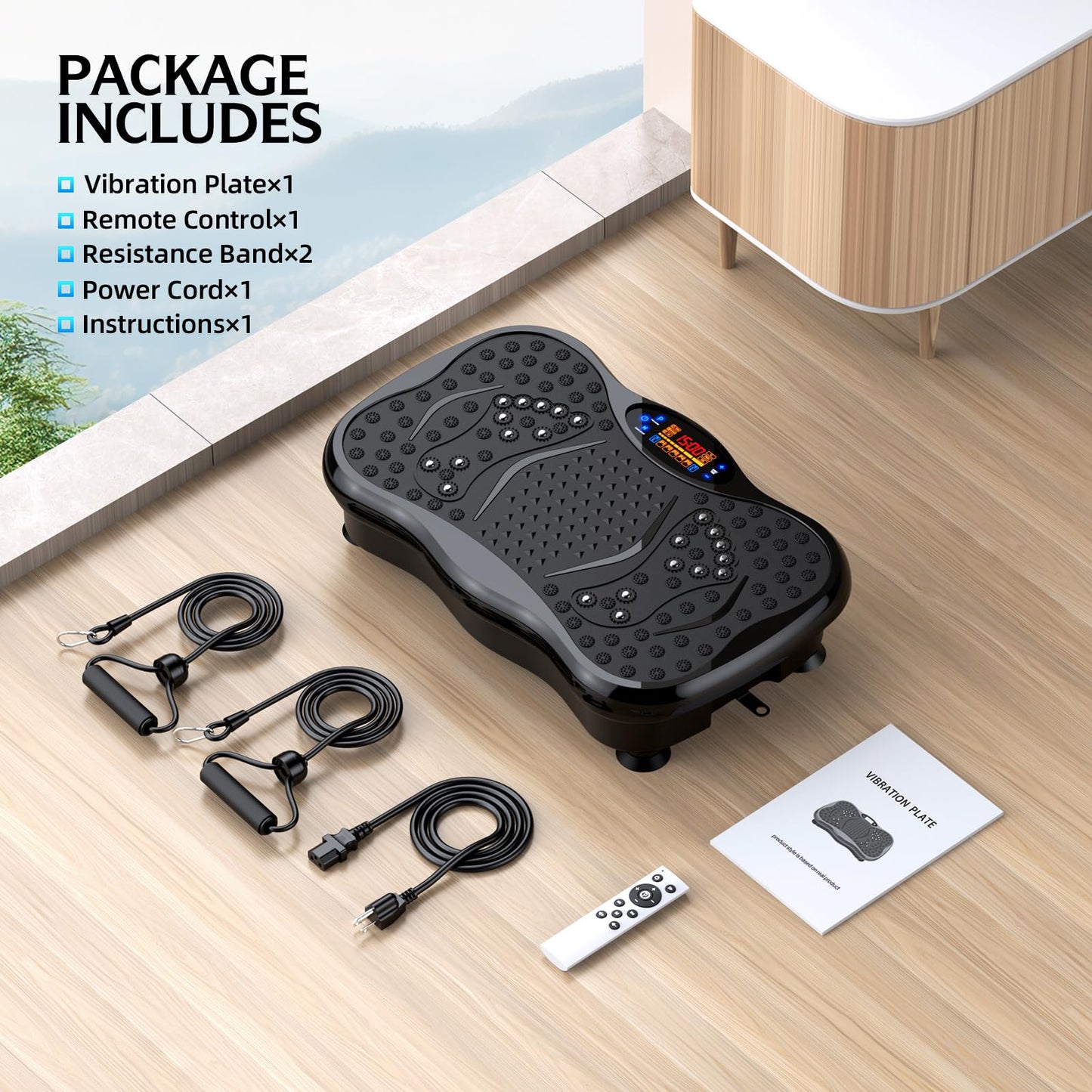 Vibration Plate Exercise Machine,Whole Body Vibration Plate Machine Vibration Plate for Lymphatic Drainage,Body Vibration Exercise Machine,Shaping Wellness Home Gyms Workout.