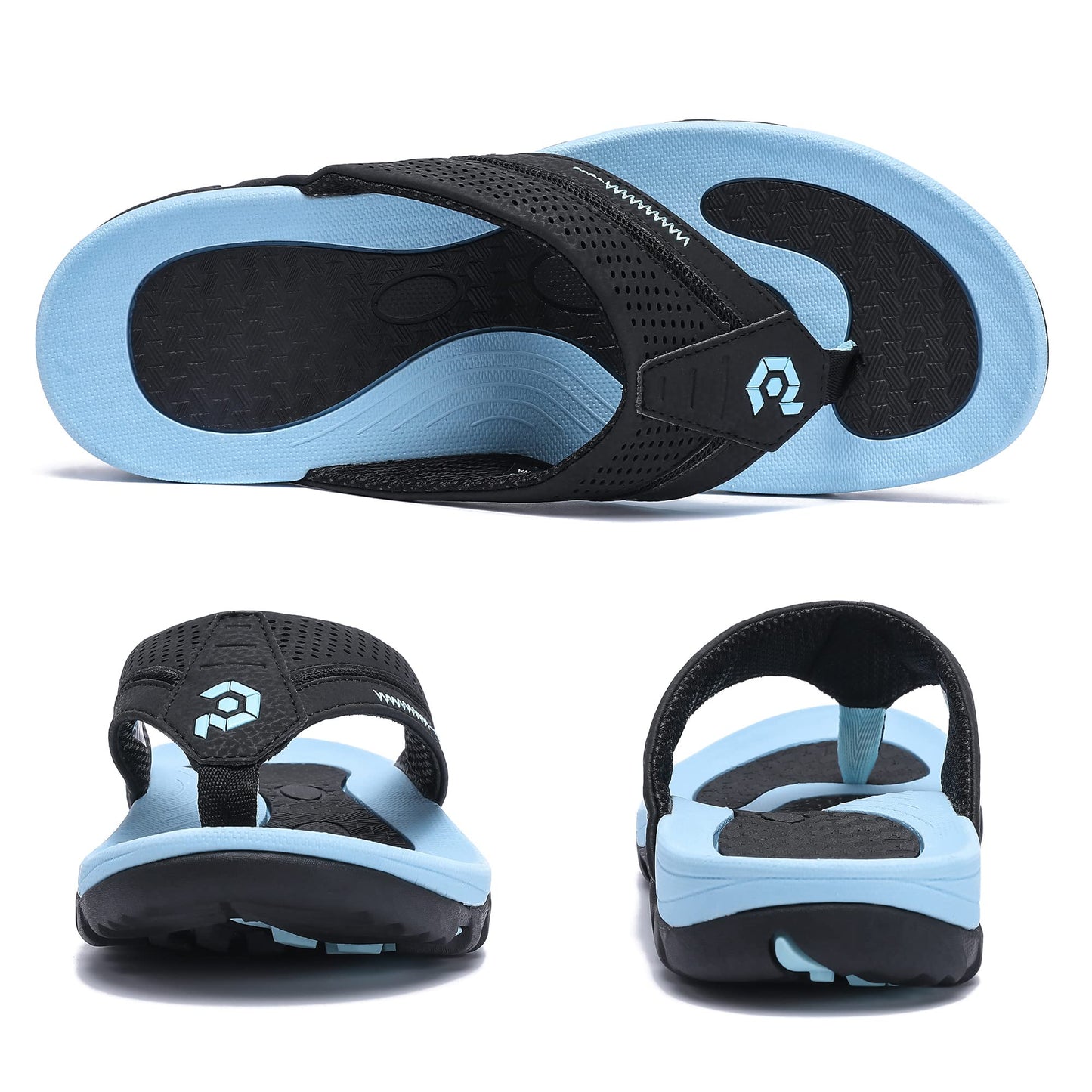 Pulltop Flip Flops for Men, Mens Thong Sandals Waterproof Shower Sandals Summer Outdoor Slippers Non Slip Beach Sandals for Men