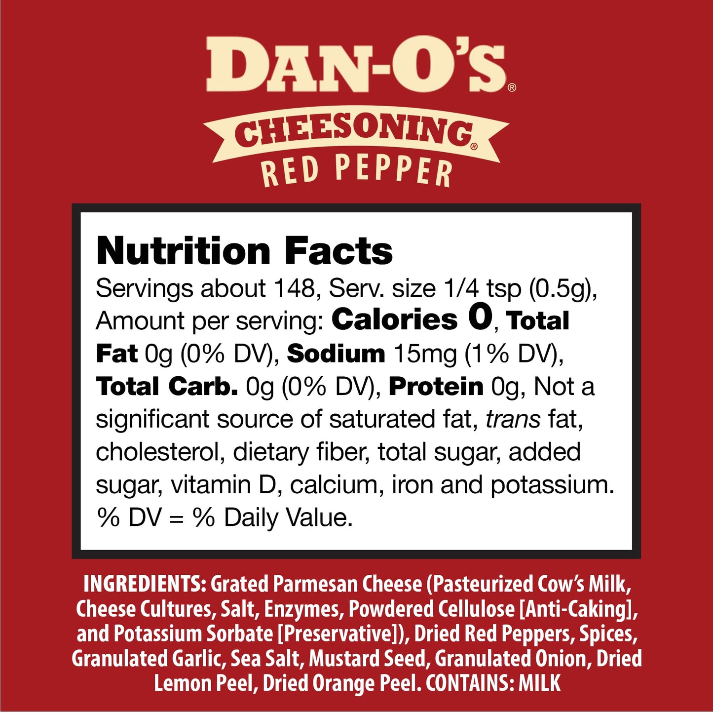 Dan-O's Seasoning - All-Purpose Seasoning & Spices for Cooking & Grilling Anything - meat, vegetables, snacks, popcorn seasoning - Small bottle 4 Pack | Red Pepper Cheesoning®, Cajun, Italian-O™ & Original