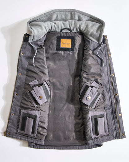 Venado Defender Concealed Carry Hooded Vest - Interior Conceal Carry Pockets (Black, 3XLT)