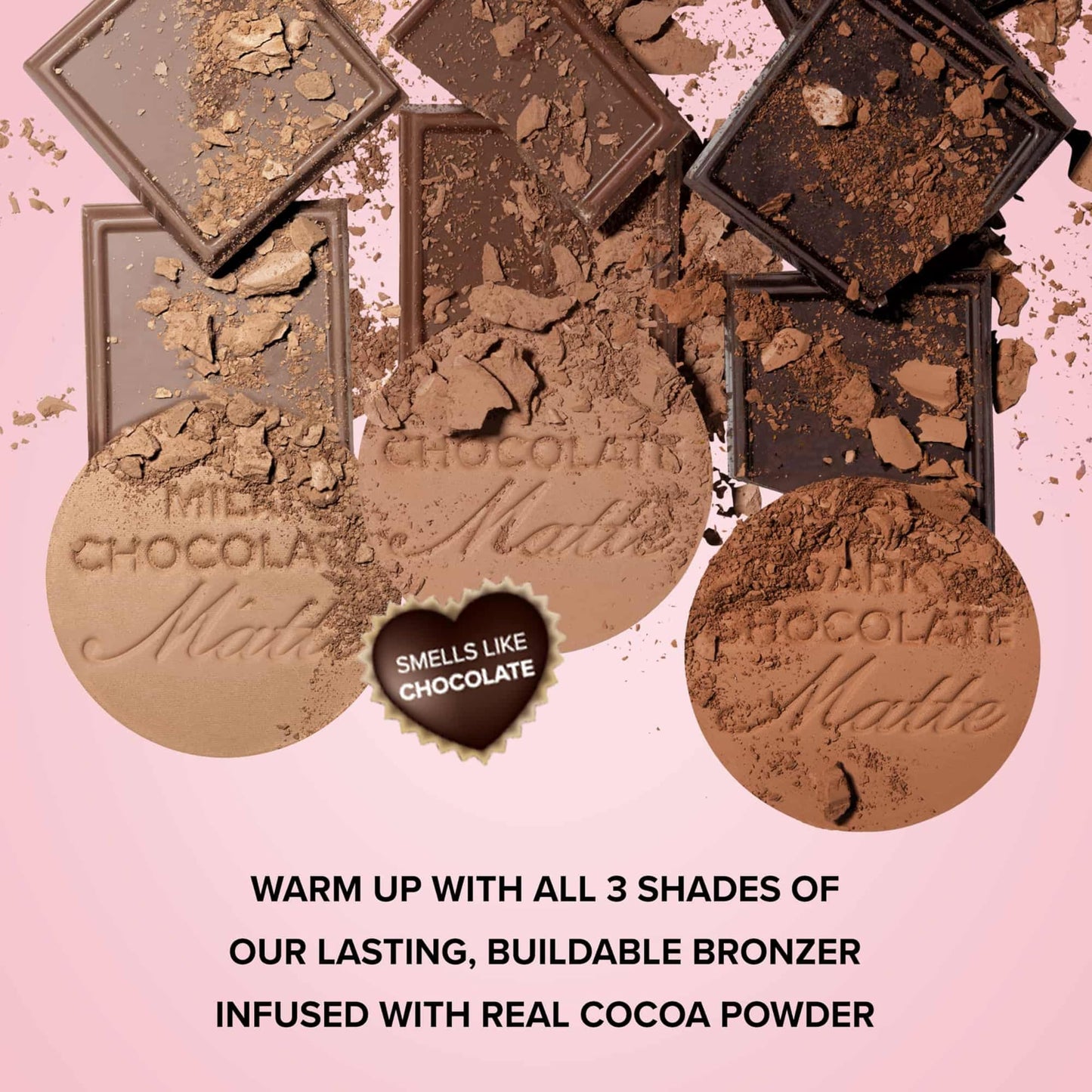 Too Faced Chocolate Soleil Matte Bronzer | Long Lasting + Cruelty Free, 0.28 Ounce, Milk Chocolate