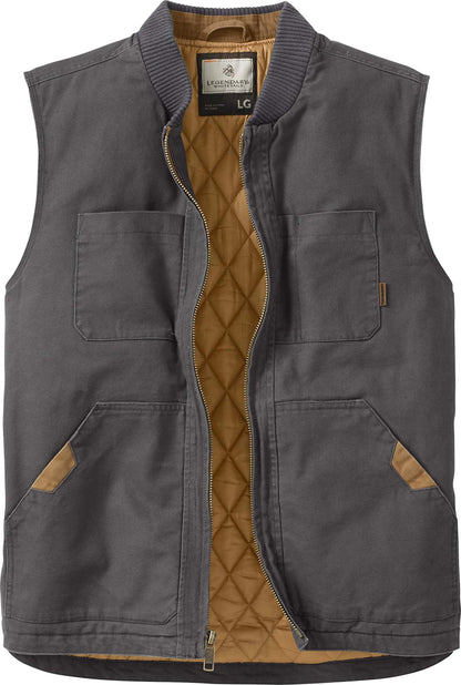 Legendary Whitetails Men's Canvas Cross Trail Vest, Charcoal, X-Large