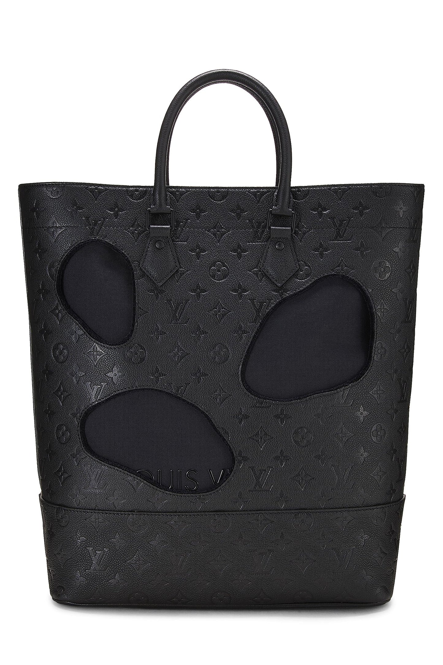 Louis Vuitton, Pre-Loved COMME DES GARÇONS x Louis Vuitton Black Monogram Empreinte Bag with Holes, Black